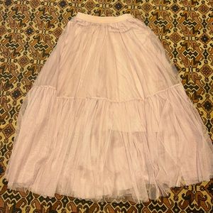 Pink midi skirt